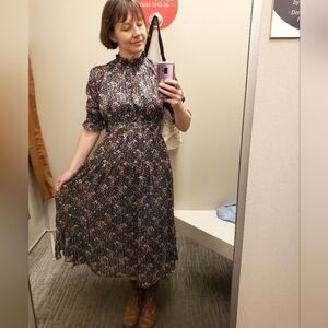 Melloday shirred fall/winter dress